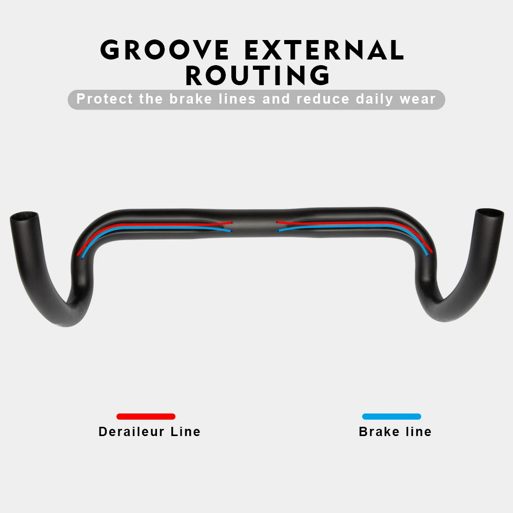 RXL SL 31,8mm barra de caída de carbono manillar de bicicleta de carretera 380/400/420/440mm UD mate enrutamiento externo barras de mango de bicicleta de carreras
