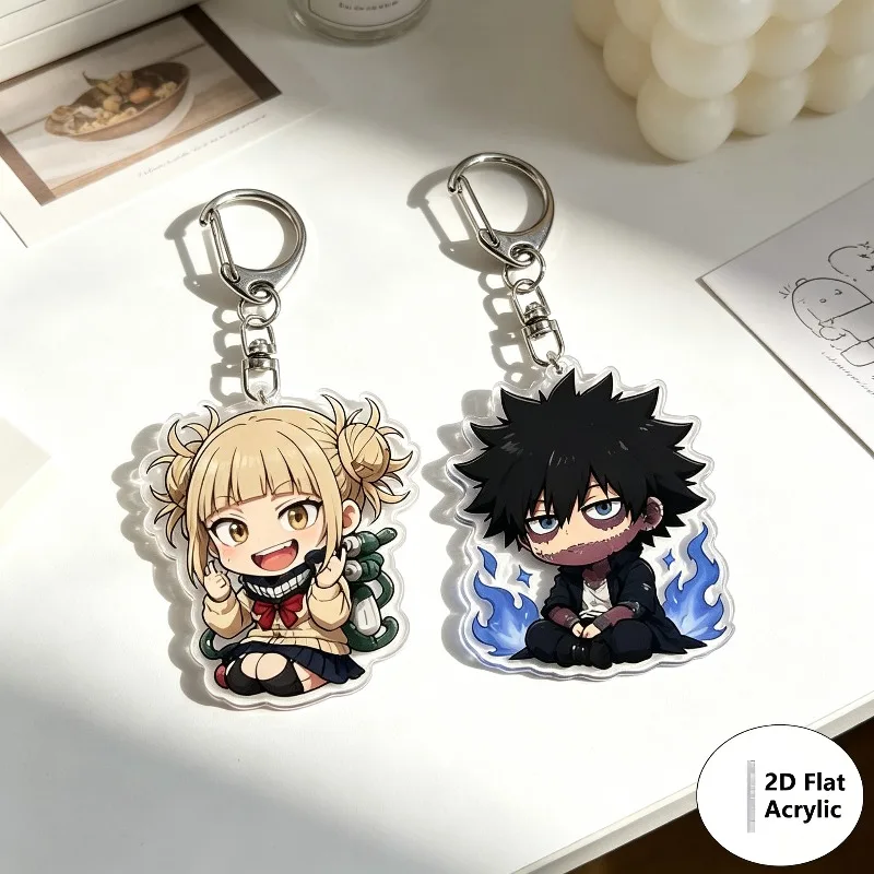 Lote de 10 Llaveros de Anime My Hero Academia, Llavero Acrílico de Izuku Bakugo Katsuki, Accesorios Colgantes, Regalos de Dibujos Animados, Venta al Por Mayor