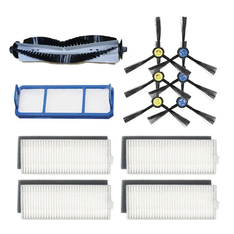 Cubierta de cepillo principal, cepillo lateral, filtro HEPA y paño de mopa para piezas de repuesto de la aspiradora robot AMIBOT Animal Premium Connect X782