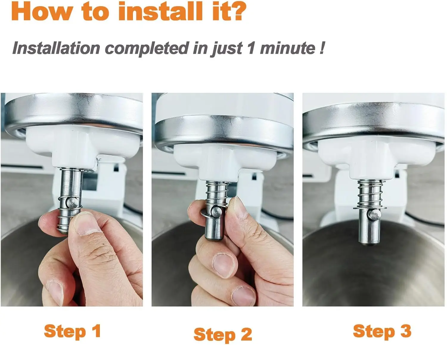Kit de resorte y arandela de 4 piezas apto para batidora Kitchenaid, accesorios de repuesto de instalación rápida y piezas de mejora