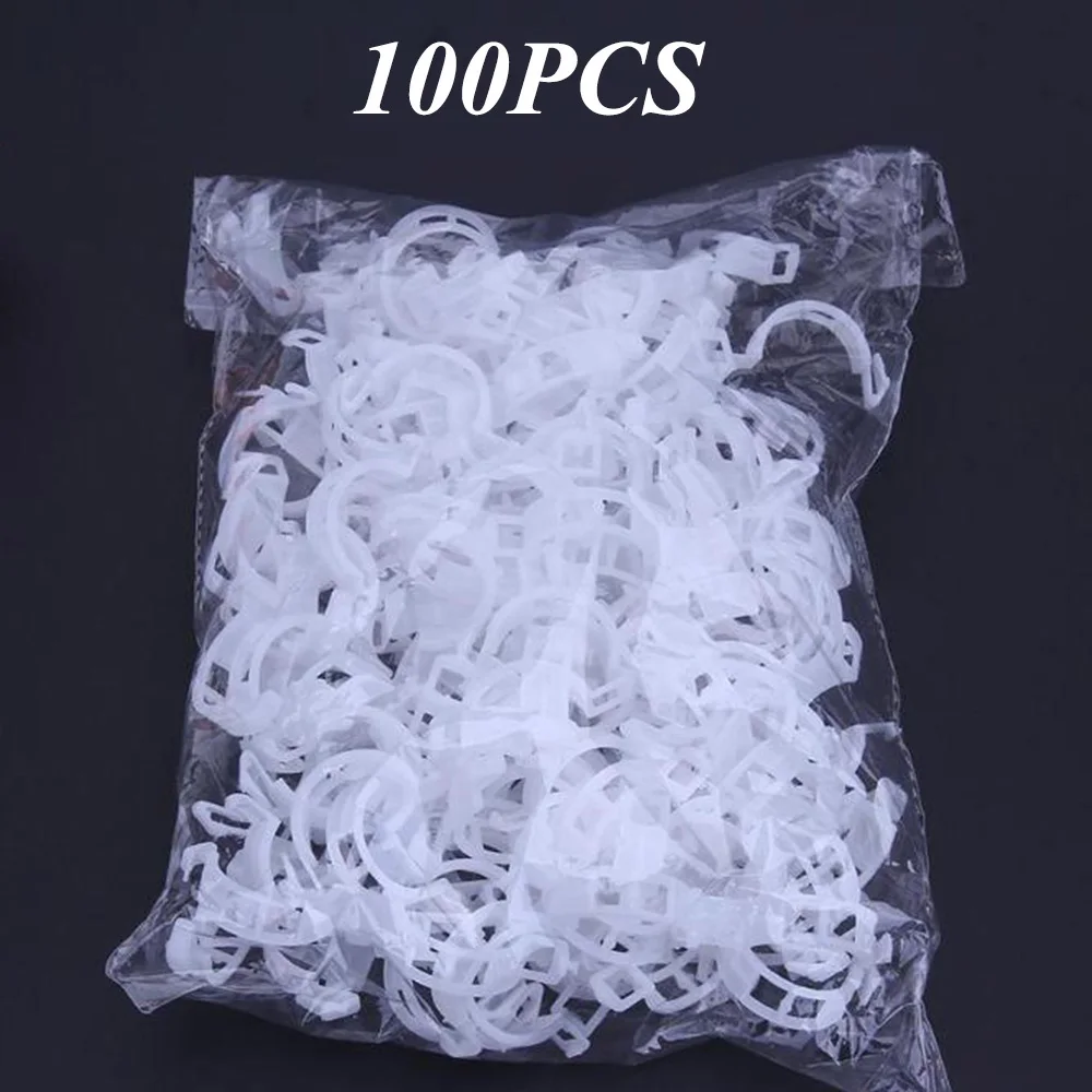 Clips de plástico para plantas, accesorio de protección reutilizable, herramienta de fijación de injerto, suministros de jardinería para vegetales y tomates, 50/100 unidades