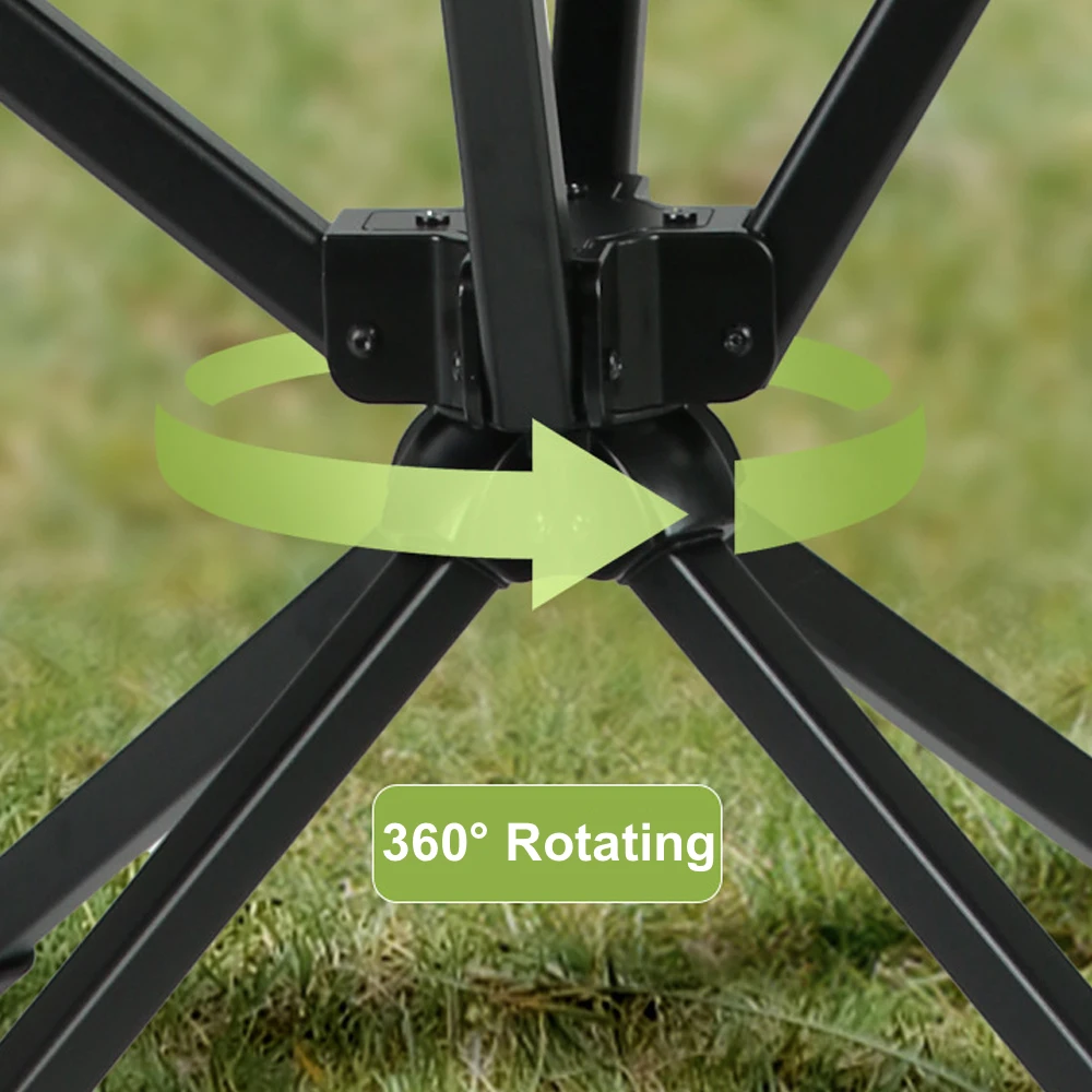 Silla Portátil Giratoria de 360 Grados, Silla Plegable Compacta para Camping, Apertura Rápida en 5 Segundos