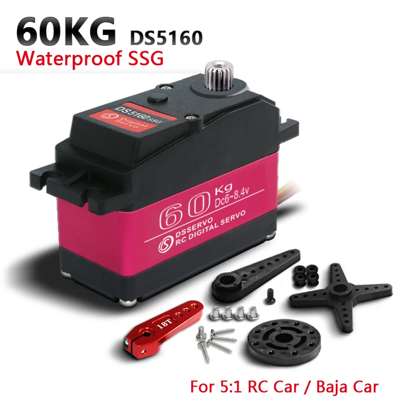 Nuevo Servo Digital Dsservo de Alto Torque de 60Kg 80Kg 150Kg 160Kg, Apto para Control Remoto de Autos, Robots y Dirección, RM 12V/24V