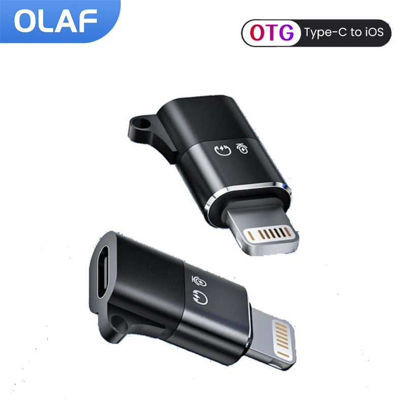 Adaptador Usb tipo C a Otg de 8 pines para Iphone 13, 12, 11 Pro Max Xr, convertidor de Cable de datos de carga rápida para auriculares, disco U, USB C OTG