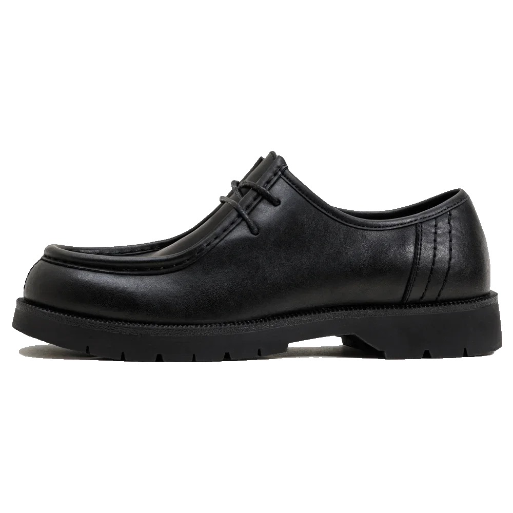 Maden Zapatos Derby negros vintage para hombre Mocasines con cordones de cuero con punta redonda Estilo británico Negro Oficina Low-top para negocios