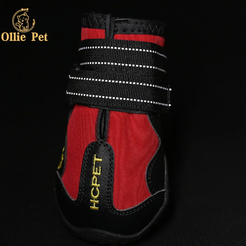 Zapatos para perros, Botas de lluvia antideslizantes impermeables, cálidas, reflectantes para nieve, para entrenamiento deportivo para mascotas pequeñas y grandes, protege los pies de las mascotas, 4 Uds.