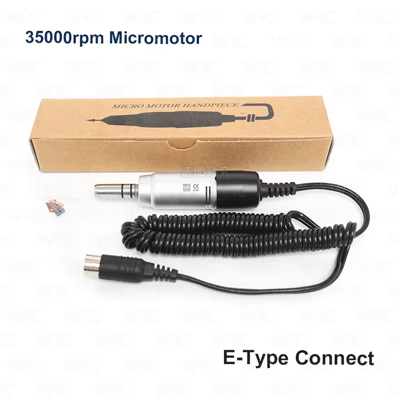 Micromotor dental 108E con conector tipo E, compatible con pieza de mano de baja velocidad, instrumento dental para pulido y rectificado de dientes.