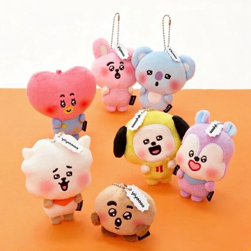 //BT21 Koya Chimmy Lindo Llavero de Peluche de Dibujos Animados Kawaii, Llavero Decorativo de Personaje de Anime Creativo de Alto Valor