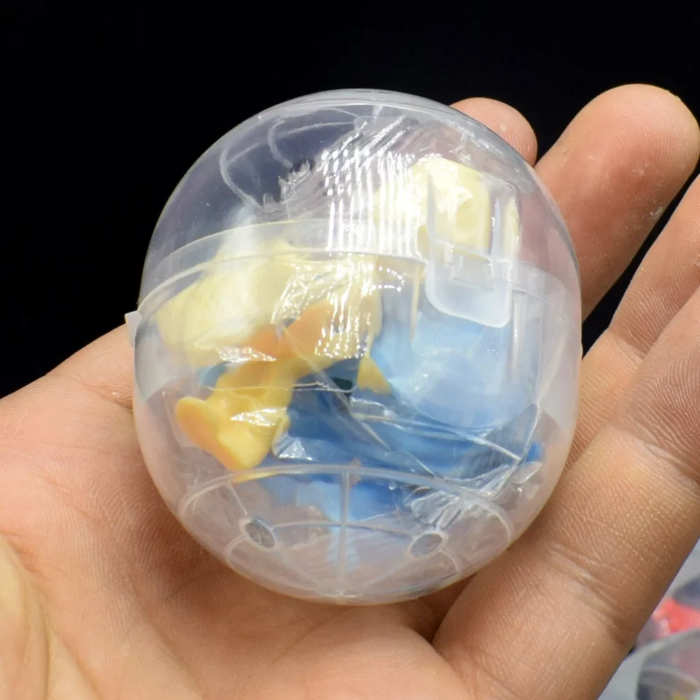 Paquete de 5/10 Huevos Transparentes de 55mm con Juguetes Sorpresa, Regalos para Fiestas de Cumpleaños, Premios, Regalos para Fiestas de Carnaval