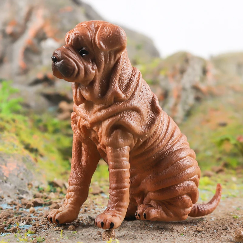 Oenux perro animales modelo Husky pastor alemán Rottweiler San Bernard figura de acción cachorro figuras PVC colección juguete chico regalo