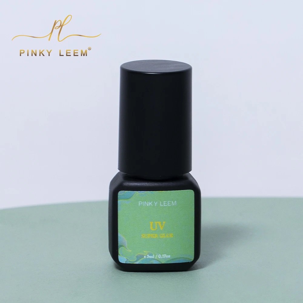 Pinky leem nueva tecnología led 0,5 s pegamento para pestañas transparente uv pegamento para pestañas led luz uv con pegamento para pestañas