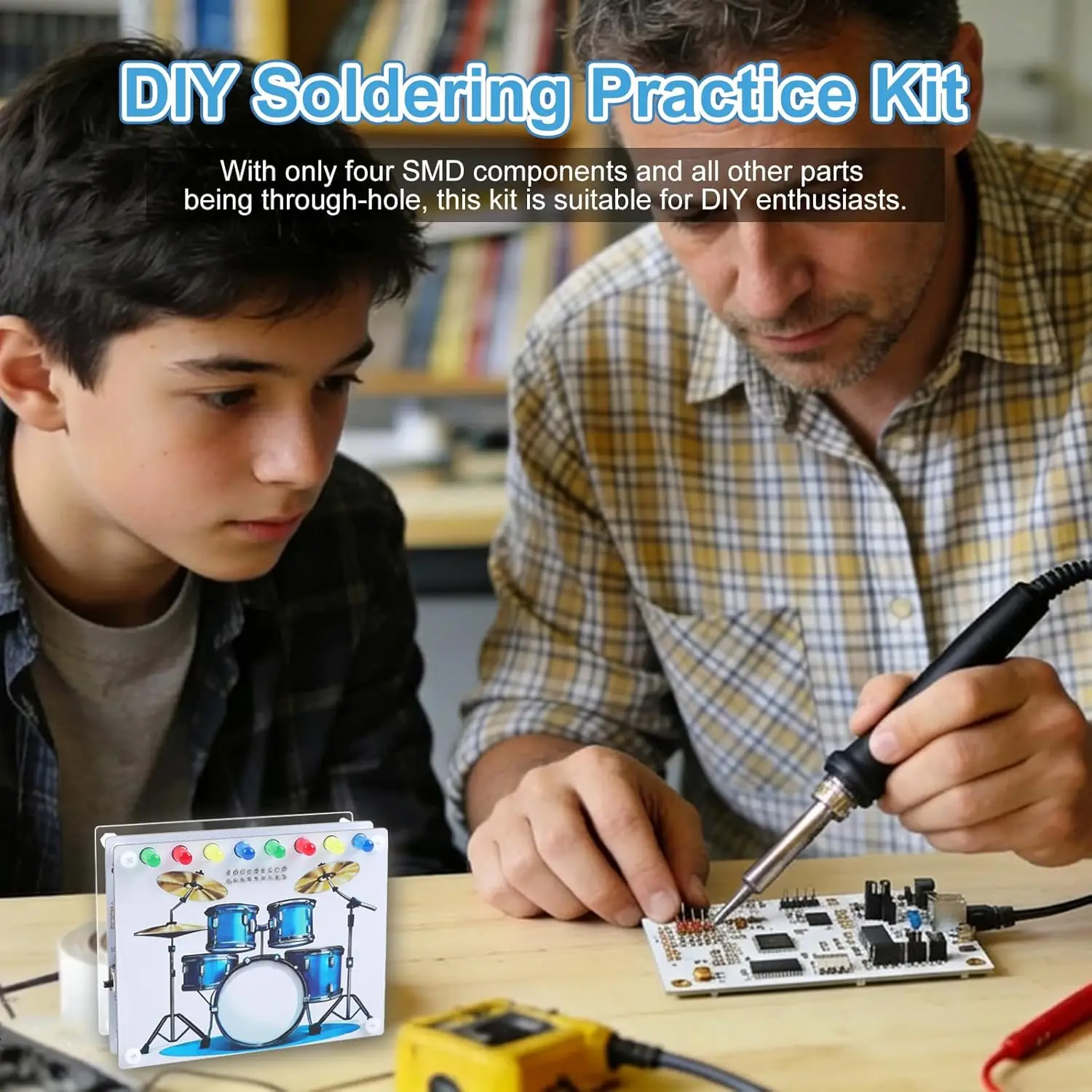 Kit de Práctica de Soldadura de Batería DIY con Sensor Táctil, Sonido y Luces LED, Proyecto de Electrónica STEM para Estudiantes Escolares y Amantes de la Música