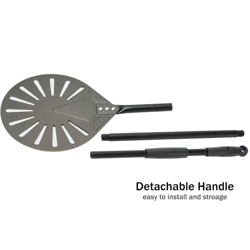 Onilini, pala para Pizza anodizada dura perforada, mango de aleación de aluminio, paleta para Pizza, accesorios para Pizza, 7/8/9 pulgadas