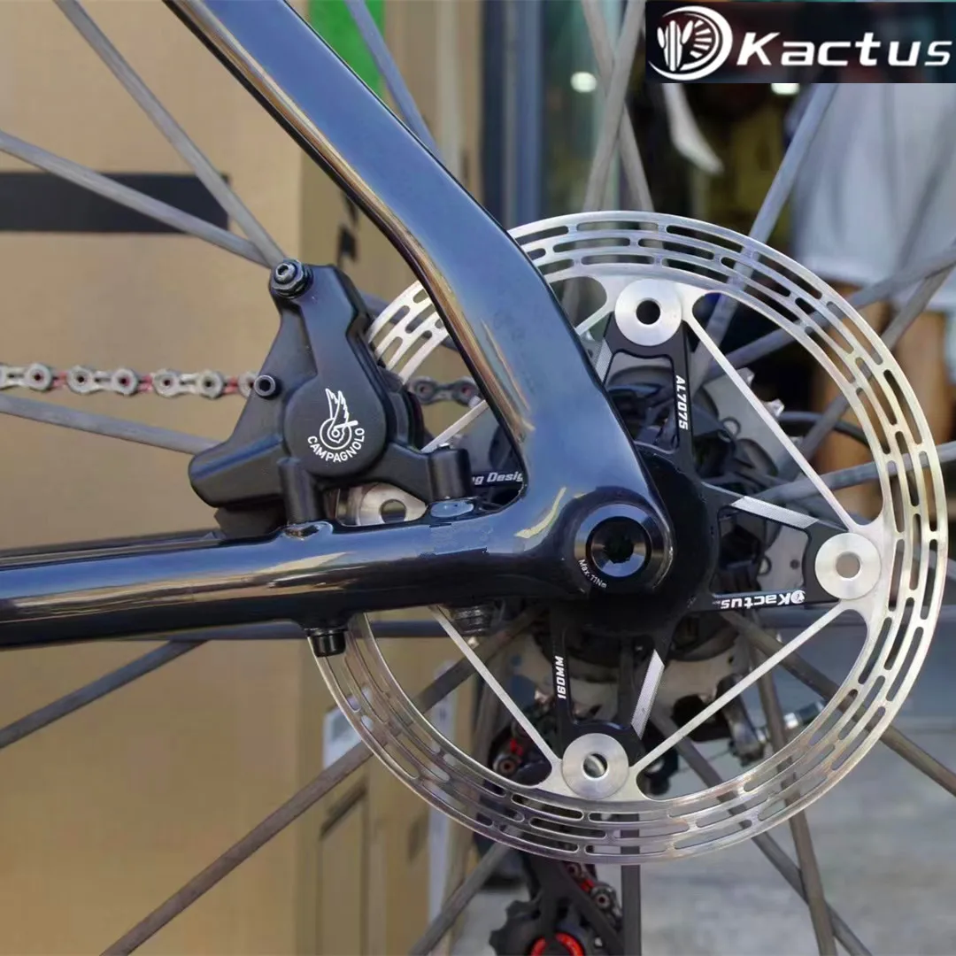 KACTUS-Rotor de freno de disco de bicicleta ultraligero, bloqueo central de 140/160mm, grueso, AL7505, freno flotante de disco de enfriamiento rápido para bicicleta eléctrica de montaña y carretera