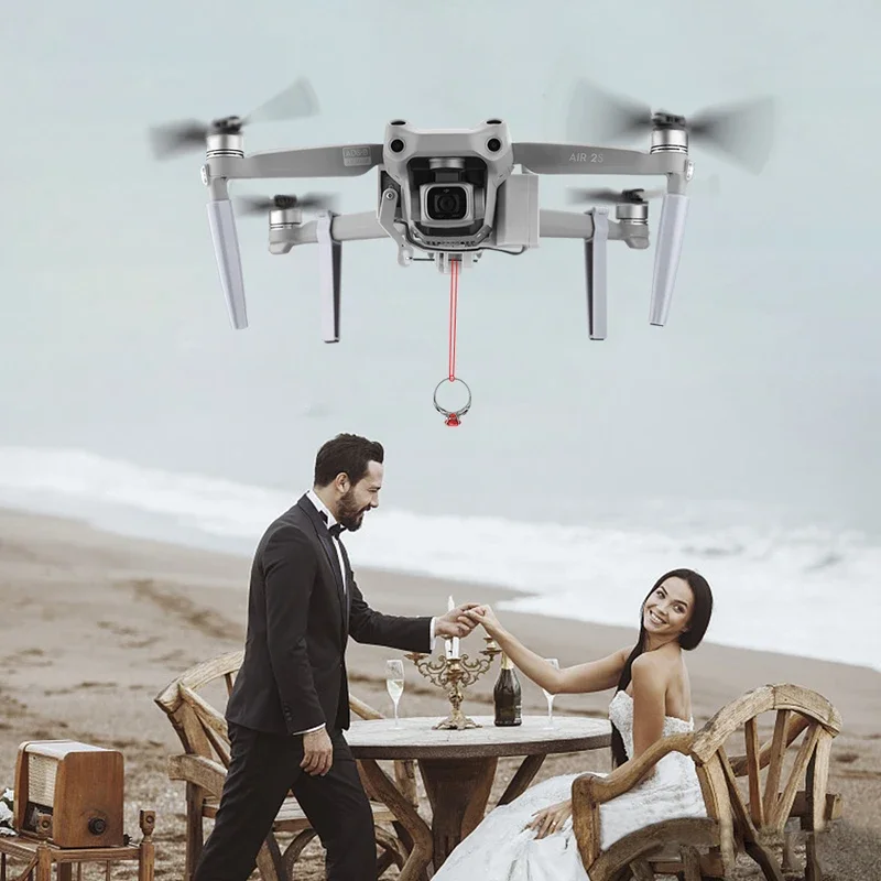 BRDRC Sistema de caída para DJI Air 2S/Mavic Air 2 Dispositivo de transporte lanzador de lanzamiento de aire con tren de aterrizaje accesorio de entrega de larga distancia