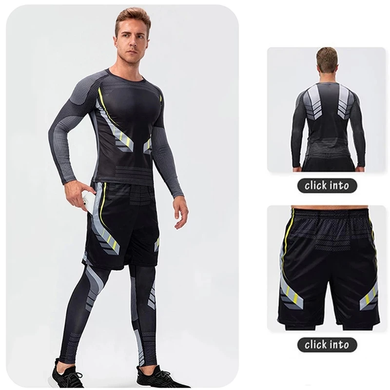 Mallas para correr para hombre, ropa deportiva de secado rápido, mallas deportivas para gimnasio, entrenamiento, trotar, pantalones deportivos, pantalones deportivos de compresión