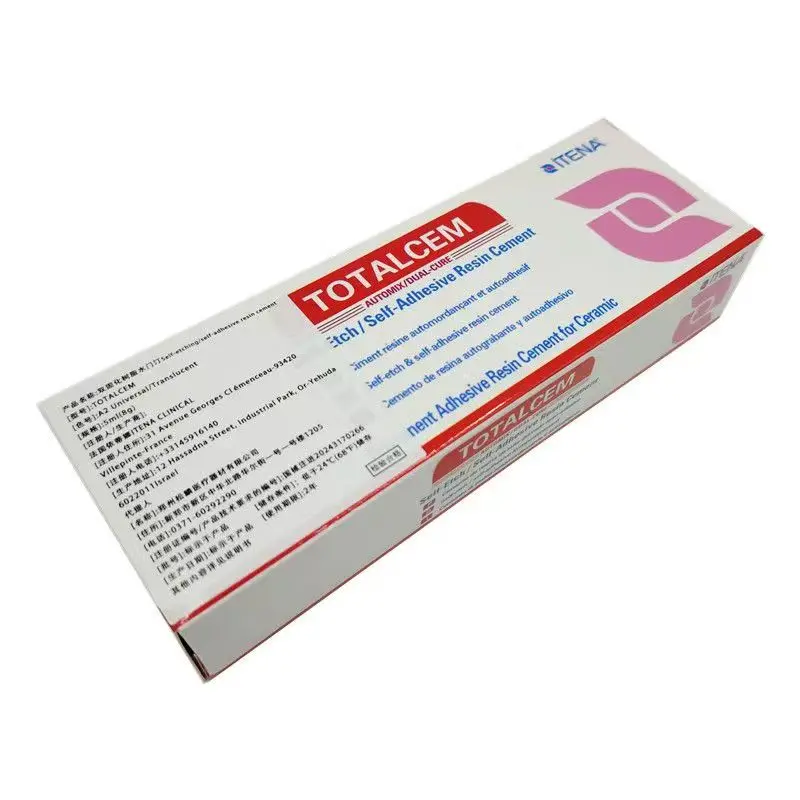 ITENA TOTALCEM Cemento de Resina de Doble Curado Autoadhesivo 8g - Adhesión Permanente para Coronas Dentales, Carillas e Incrustaciones