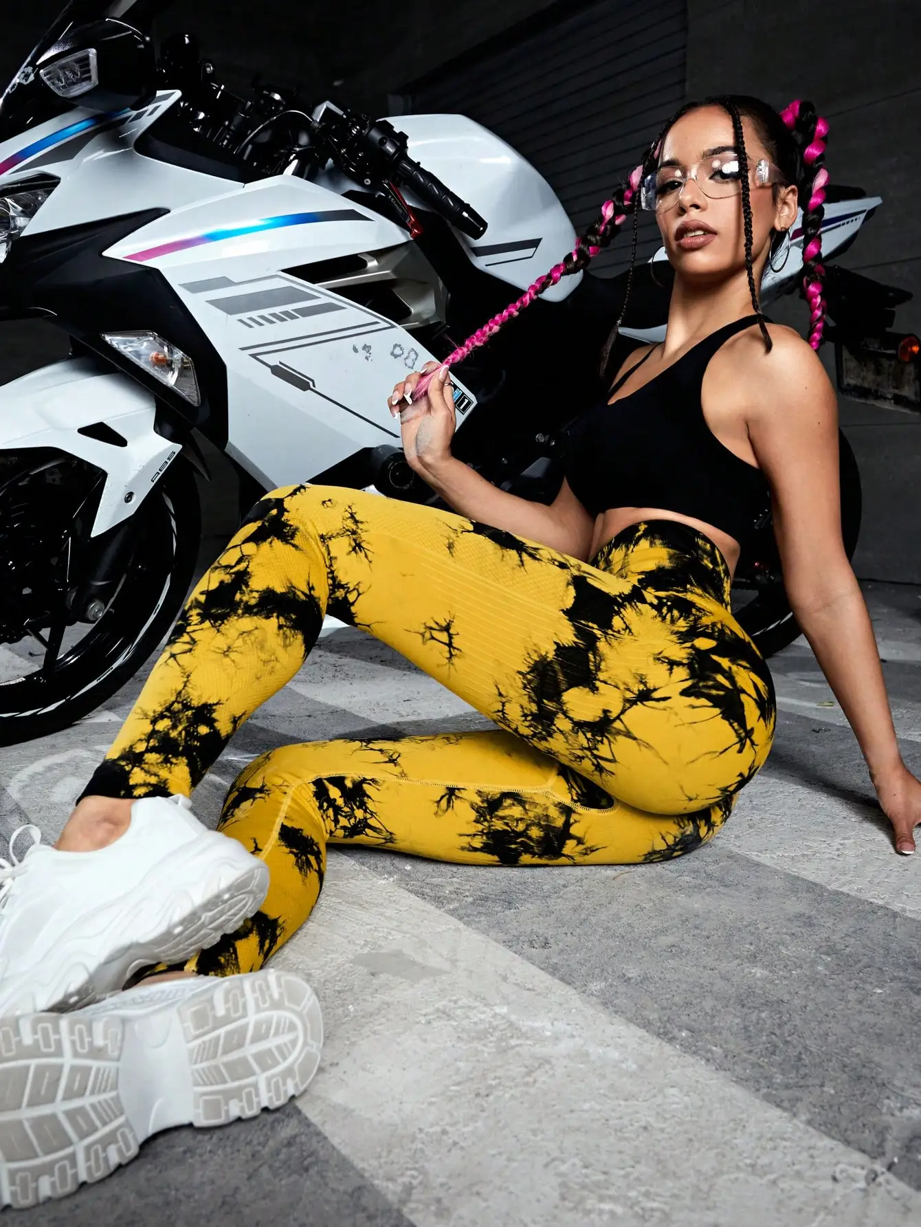 CZGUKE Woma Yoga Leggings de Yoga Tie Dye de Moda, Sin Costuras, de Alta Elasticidad, Control de Abdomen, Leggings de Gimnasio, Leggings Tie Dye Sin Costuras, Novedad 2023