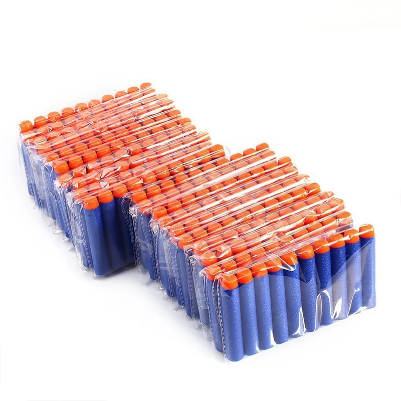 7,2 cm 100 Uds para balas blandas Nerf dardos cabeza redonda recarga esponja dardos niños pistola de juguete balas para NERF n-strike Blasters