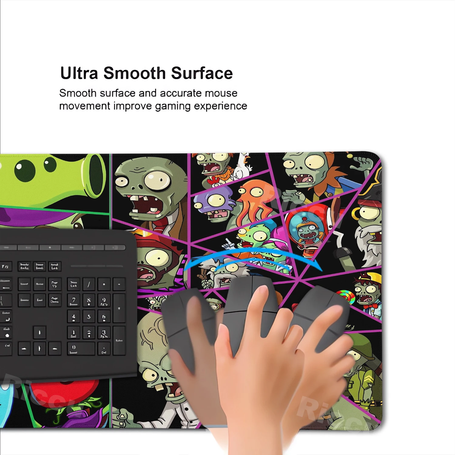 Alfombrilla de ratón PLANTS VS ZOMBIE PVZ MAPS XXL, alfombrilla de escritorio para teclado, 90x40cm, tapis de souris, PC, teclado mecânico, accesorios para ordenador portátil