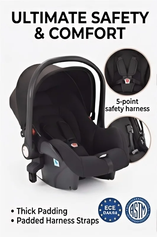Cochecito de Bebé Multifuncional 3 en 1, Silla de Paseo, Sistema de Viaje Plegable, Diseño de Paisaje Alto, Asiento Reversible, Ruedas con Suspensión Todoterreno, Asiento Reclinable Cómodo, Capota con Protección UV, Marco Ligero con 6 Regalos Gratis