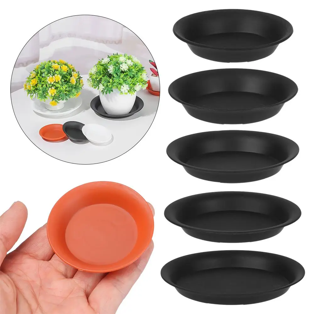 Maceta redonda para jardín, bandeja de plástico para interiores y exteriores, platillos para plantas, bandejas de goteo, 3 uds.