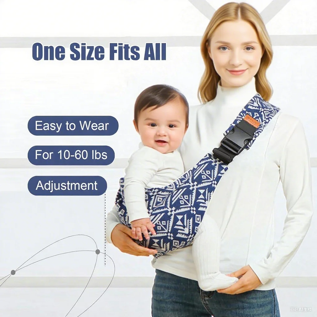 Portabebés portabebés para niños pequeños, nuevo eslinga para bebé, eslinga portátil y ligera, asiento antideslizante para la cadera, transporte de 10-30 libras