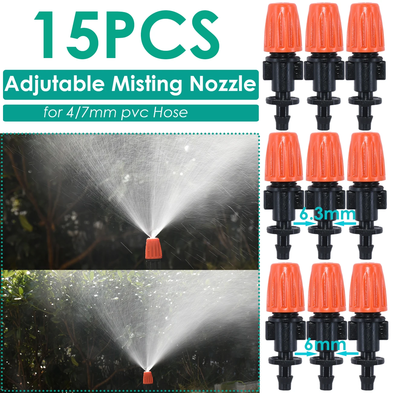 Sprycle-aspersor de riego para jardín, gotero de riego por goteo para invernadero, emisor de niebla ajustable, boquilla giratoria de micropulverización, 1/4 pulgadas