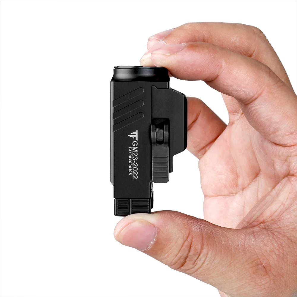 Linterna Táctica LED Trustfire GM23 de 800 Lúmenes, Mini Linterna Compacta Recargable por USB, Lámpara de Liberación Rápida Gl0ck