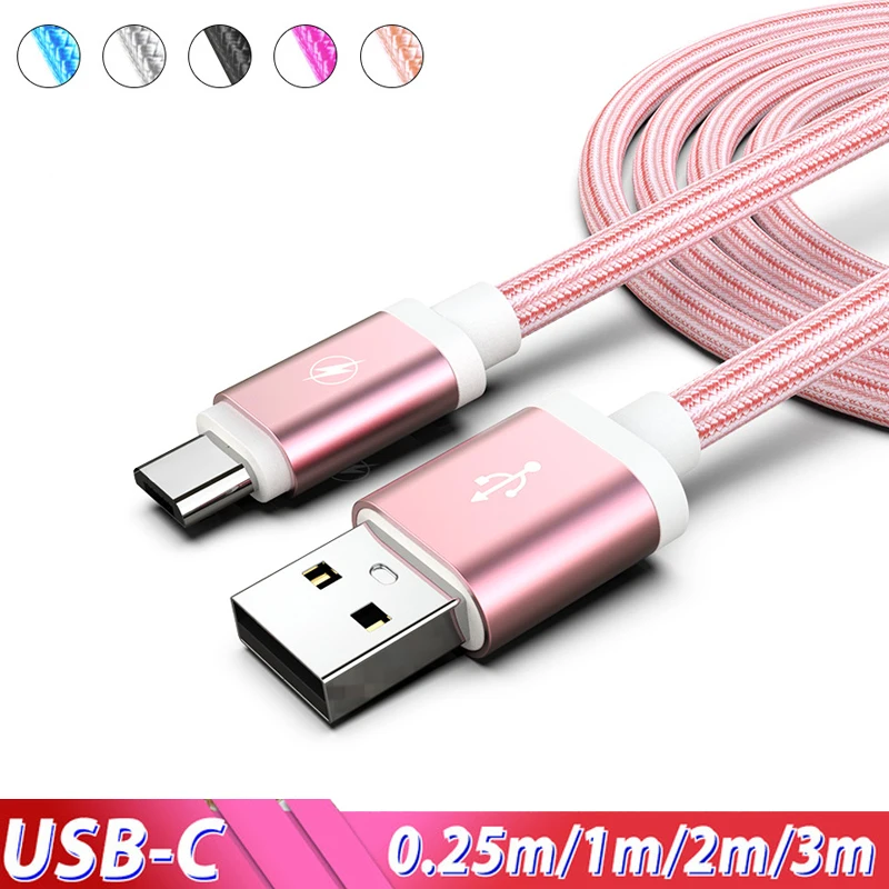 Cable USB tipo C, cargador de datos de carga rápida de 2M para Xiaomi Poco X3 Pro M3 F3 F2 Realme Gt 5g 8 Pro X7 Narzo 30 Oppo Find X3 Pro Neo