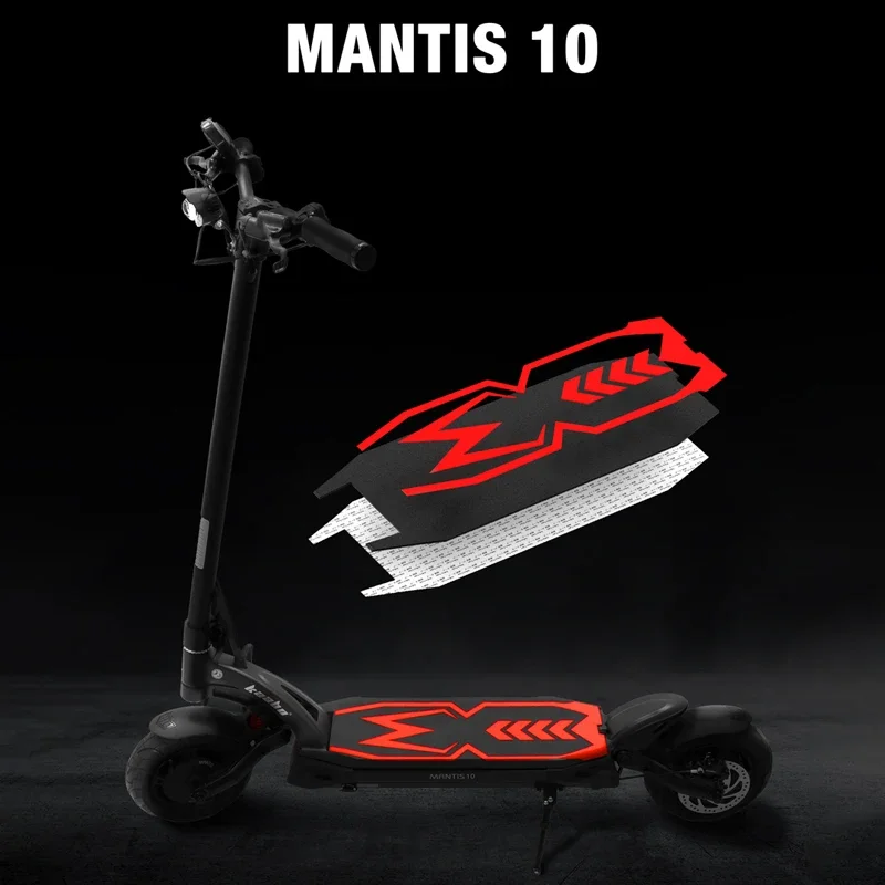 Tapete rojo de silicona Original Kaabo para Mantis Kickscooter, almohadilla negra para pie, pegatina para accesorios para patinete eléctrico Kaabo Mantis
