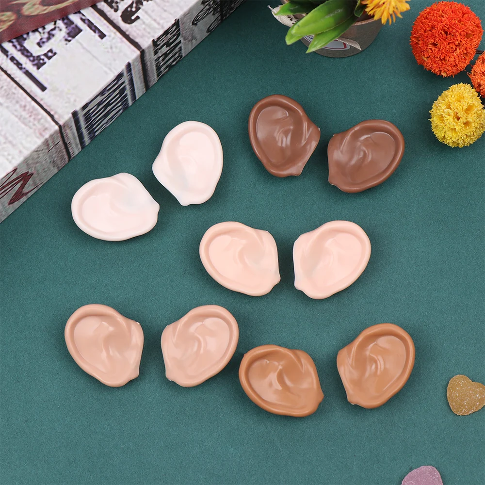 Juguete de orejas de muñeca Blyth sin muñeca Icy White Natural, solo bronceado, orejas de muñeca oscuras, juguetes de orejas artificiales, accesorio de muñecas de piel súper negra