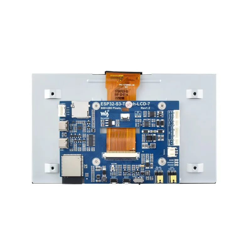 Waveshare ESP32-S3-LCD-7,ESP32-S3 Placa de desarrollo de pantalla de 7 pulgadas, ESP32 con pantalla, 800 × 480, opciones para función táctil, 32 bits