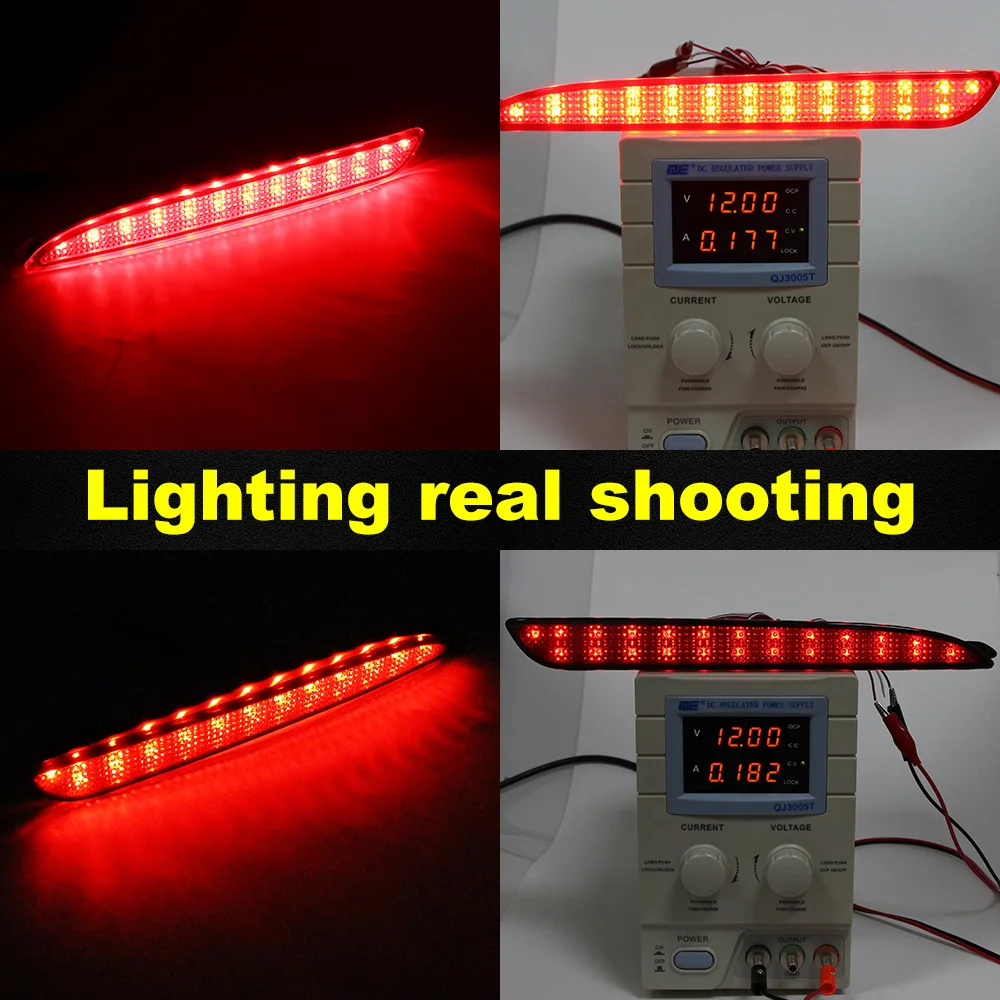 Luces de freno traseras reflectoras LED para coche para Mazda 3 2010 2011 2012 2013 2014 2015 accesorios de lámpara antiniebla de advertencia de parachoques trasero 2 uds