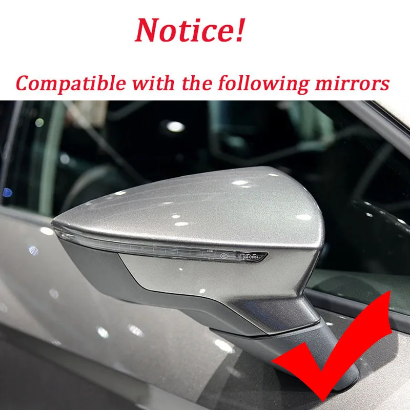 Tapas de espejo lateral de fibra de carbono para SEAT Leon MK3 5F ST FR Cupra Ibiza Mk5 Arona KJ7 2017-2019 2020 funda para espejo retrovisor