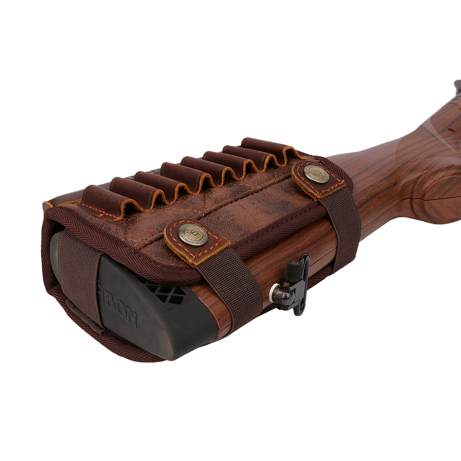Tourbon cuero y PU reposa mejillas Riser pistola buttstock con cartuchos de Rifle 243 WIN 270 WIN 308 soportes de WIN accesorios de caza