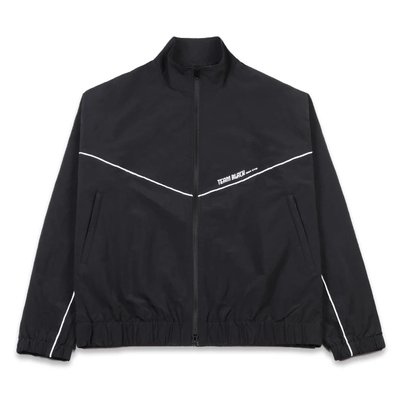Jinx Team-Chaqueta negra cortavientos Unisex, abrigo deportivo para hombre y mujer, ropa deportiva holgada, Top de manga larga bordado, prendas de vestir exteriores Y2k
