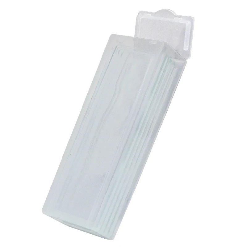 Toboganes de vidrio en blanco cóncavos dobles reutilizables, consumibles de laboratorio para microscopio biológico, espécimen líquido, 5 piezas