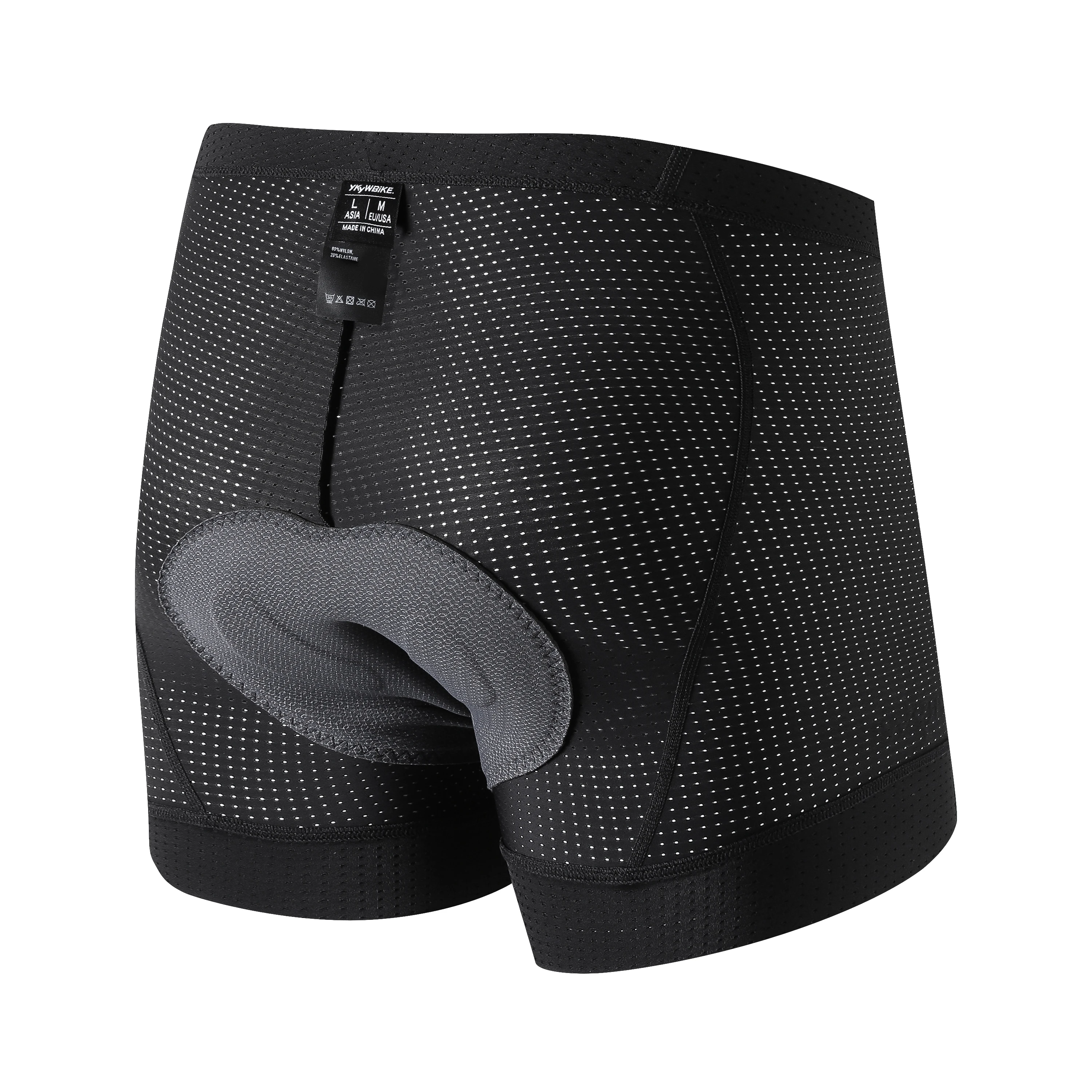 YKYWBIKE Ropa Interior de Ciclismo para Hombre, con Acolchado de Esponja de 200 kg/m³, Calzoncillos para Bicicleta de Carretera, Pantalones Cortos de Ciclismo, Ropa para Ciclismo de Larga Distancia MTB