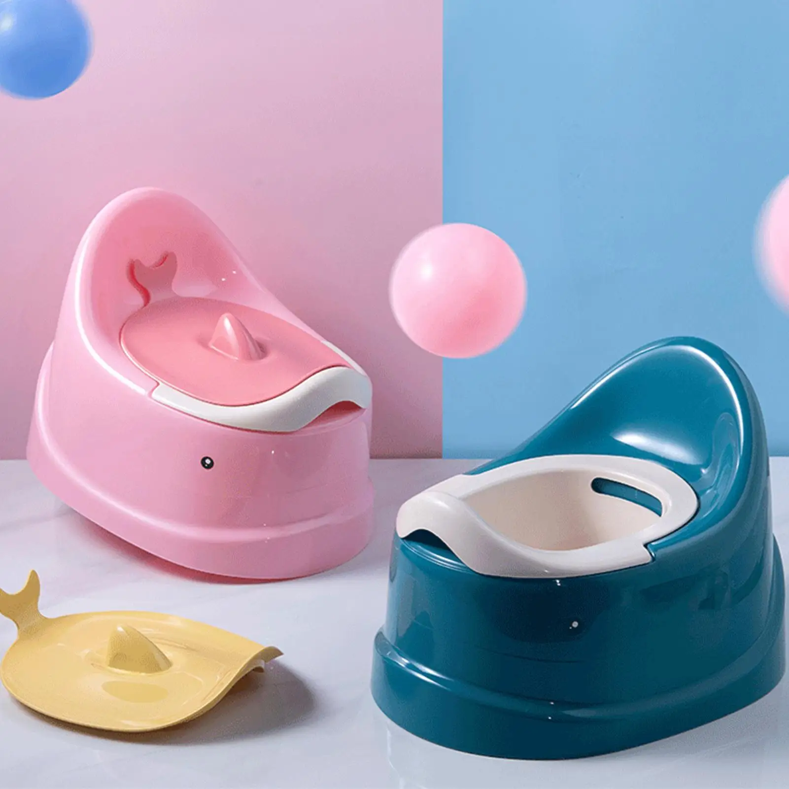 Orinal portátil para niños pequeños, entrenador de inodoro para bebés, inodoro de entrenamiento para viajes, orinal antideslizante con diseño de fondo ovalado estable y seguro, 1 ud.