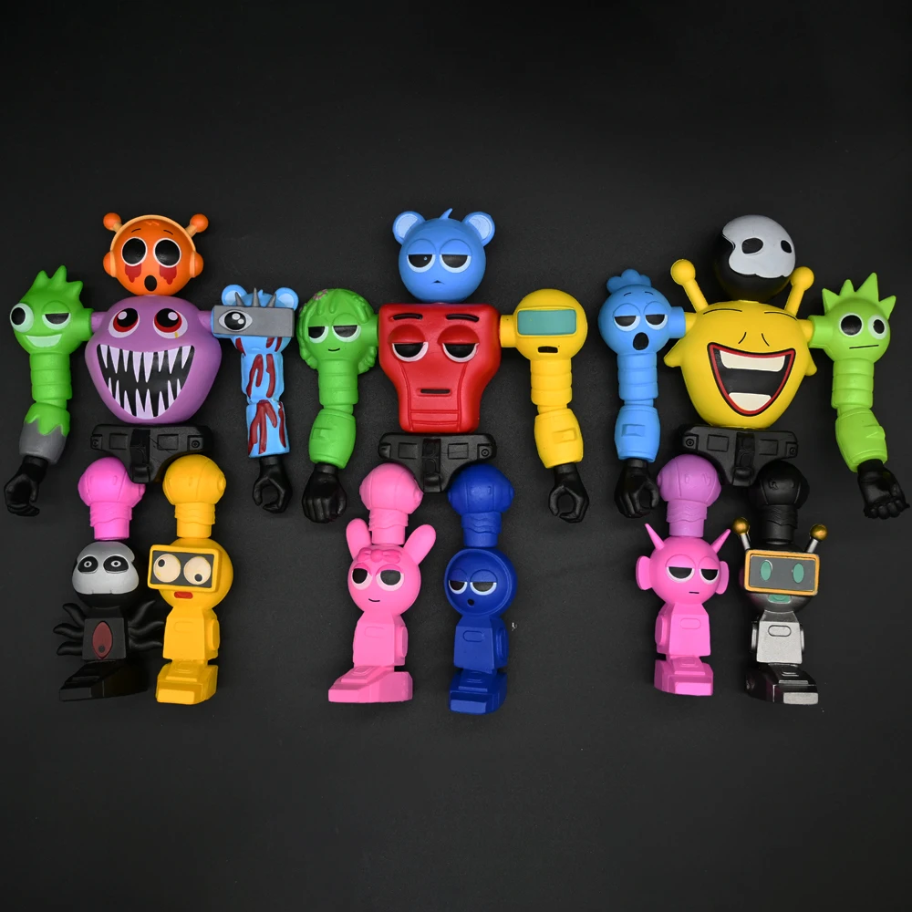 Figuras de Juego Sprunki, Robots Ensamblables, Figuras de Acción, Adornos de Escritorio, Muñecos Decorativos, Juguetes para Niños, Regalos para Fiestas de Navidad