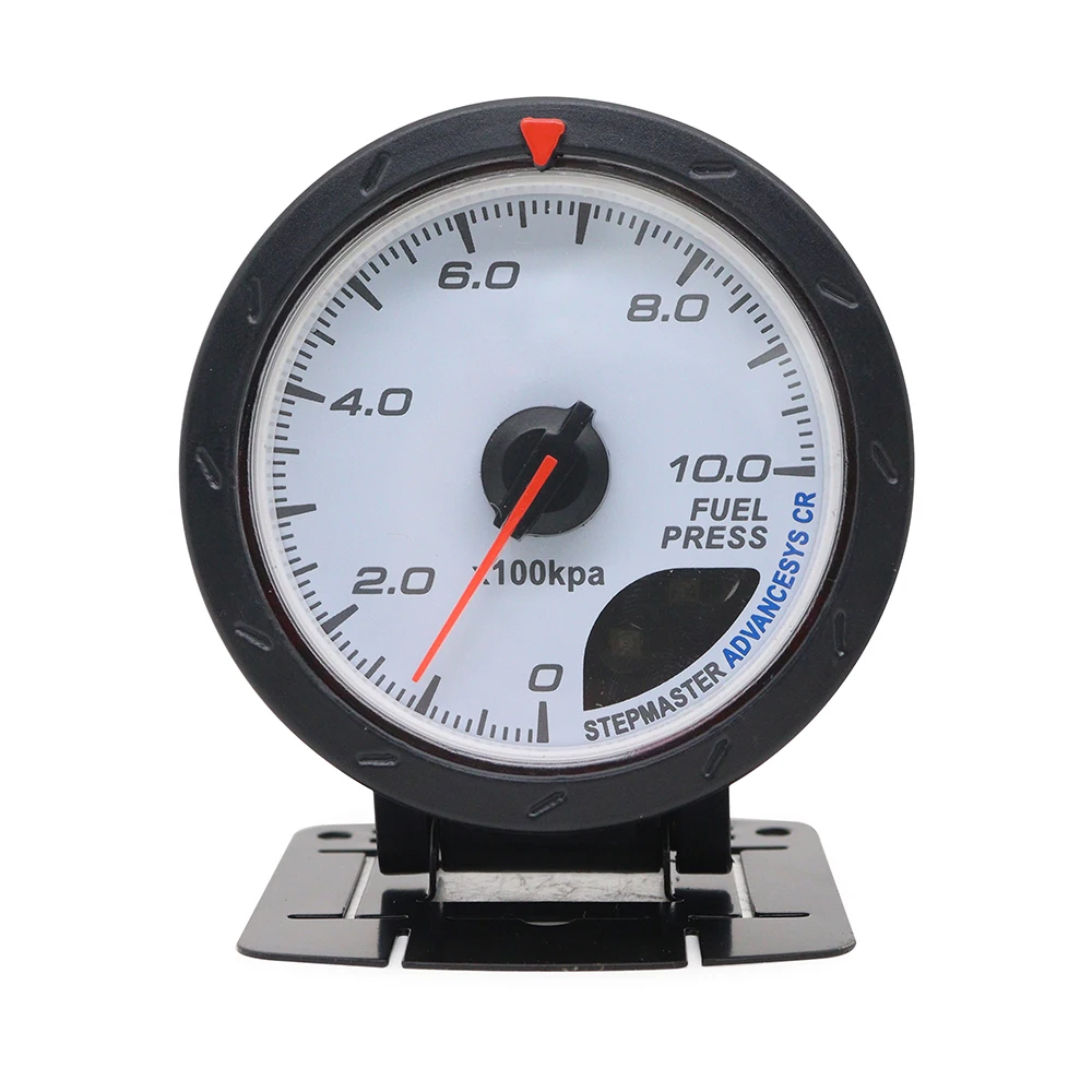 Medidor de coche de 60mm, temperatura del agua, temperatura del aceite, tacómetro de presión, voltios, aire, escape de combustible, GAS, RPM, medidor facial blanco