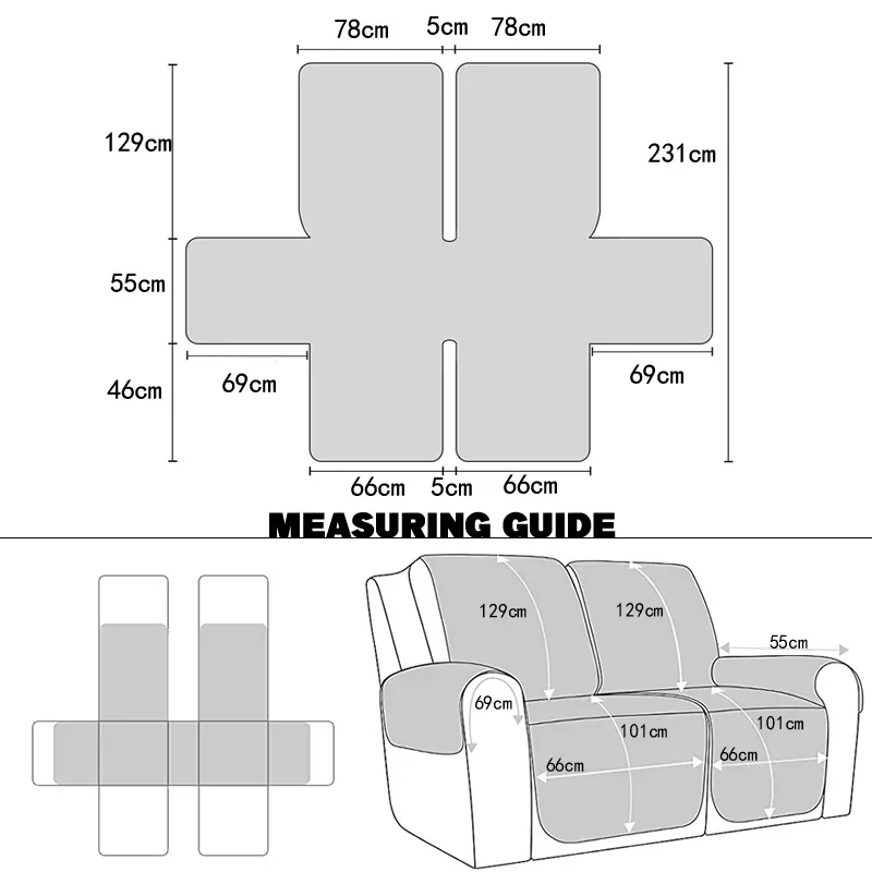 Funda de sofá reclinable de 1/2/3 plazas, alfombrilla para sofá para perros y niños, fundas para sofá, tumbona relajante, toalla, fundas para sillón