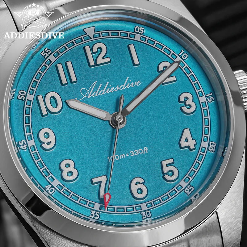 ADDIESDIVE 2026 Nuevo Reloj de Cuarzo de Lujo para Hombre, Resistente al Agua 100m, Cristal de Zafiro, Movimiento Japonés, BGW9 Lume Azul AD2521