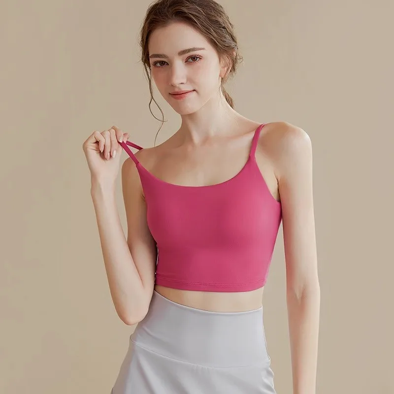 Sujetador deportivo para mujer, push up, acolchado fijo, camisetas push-up, chaleco de fitness, correr, sujetador de gimnasio, yoga, ropa interior deportiva transpirable