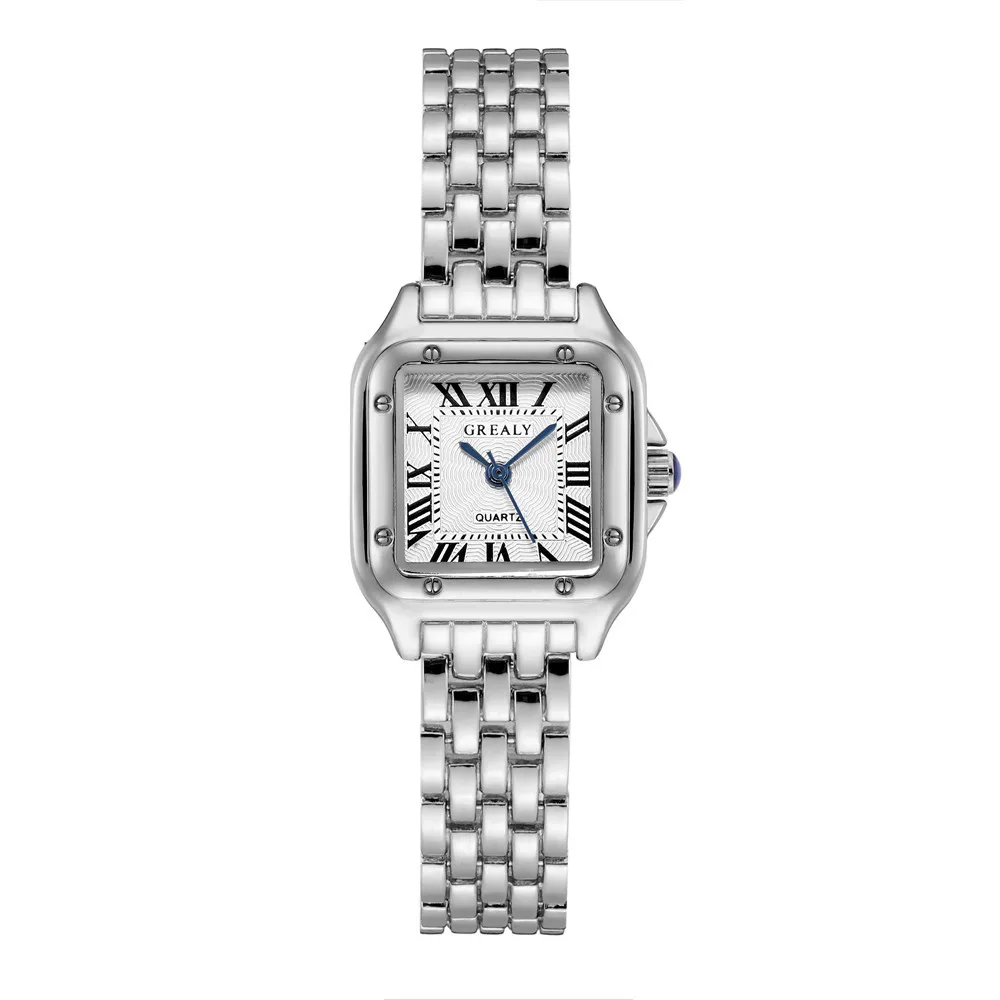 Relojes de lujo con diamantes de imitación para Mujer, Reloj de pulsera cuadrado de cuarzo a la moda, Reloj sencillo para Mujer