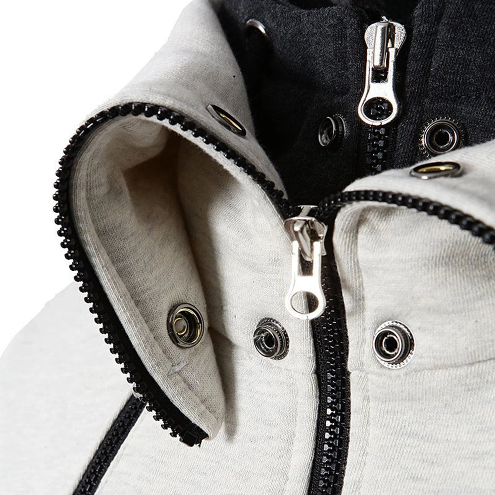 Chaqueta de Anime japonés 2025, sudaderas con capucha con cuello levantado para hombre, abrigo cómodo deportivo con estampado de logotipo de Attack on Titan, primavera y otoño