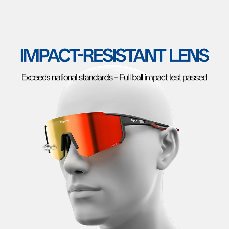 SCVCN Nuevas Gafas de Sol Deportivas para Ciclismo al Aire Libre, Gafas de Ciclismo MTB, Gafas de Senderismo, Gafas Ultraligeras para Correr, Gafas UV400 para Hombre y Mujer, Pickleball
