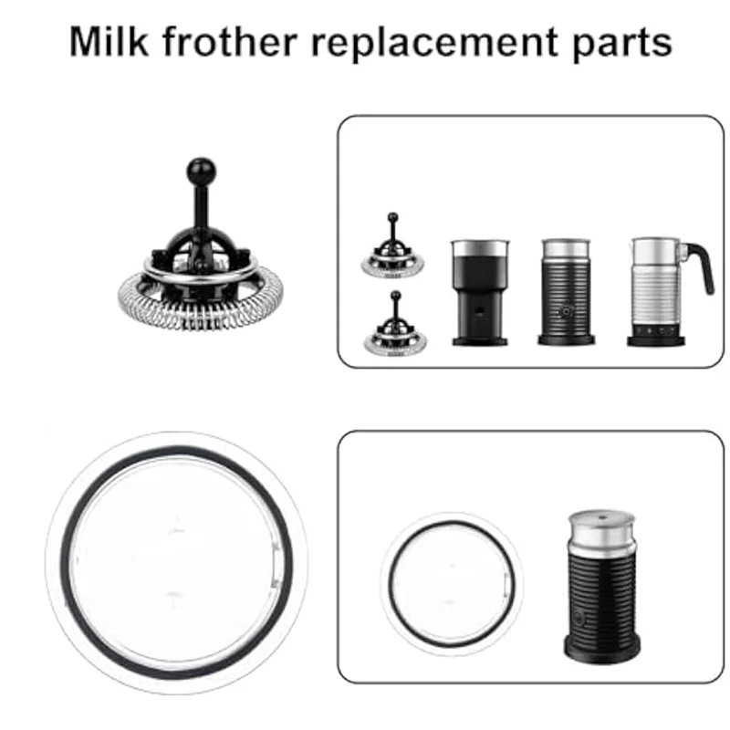 【Must-Haves】 Tapa de piezas de repuesto para espumador de leche para piezas de repuesto de licuadora Nespresso Aeroccino 3