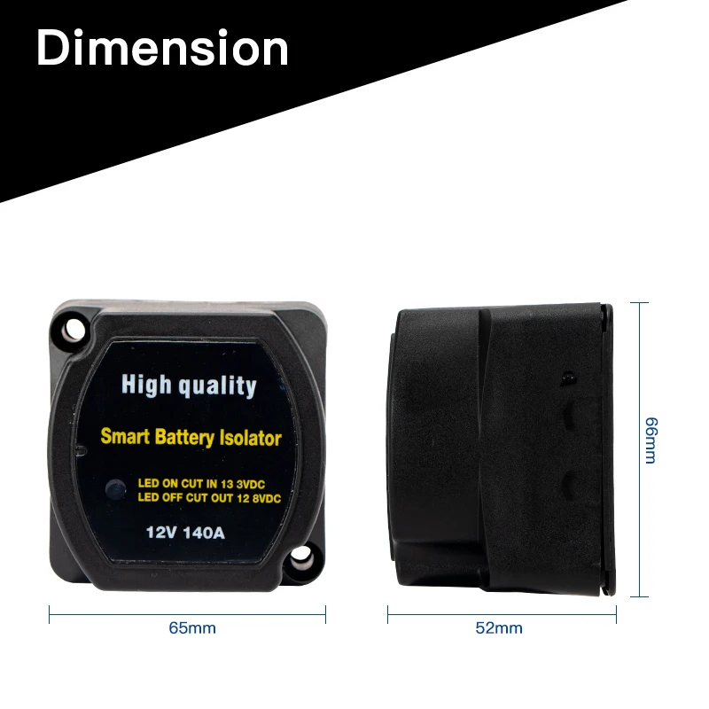 DaierTek-aislador inteligente de batería Dual, 12V, 140A, relé de carga dividida sensible al voltaje, VSR, accesorios para coche, relé VSR ​ para camper